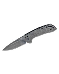 KER5560 image(2) - Kershaw Radar Assisted Open Frame Lock Drop Point Blade EDC Folding Pocket Knife with Blackwash Finish - BlackWash