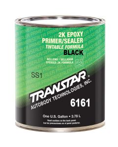 TRP6161 image(0) - Transtar Autobody Products 6161 2K Epoxy Primer Sealer/Groundcoat, 1 gal Can, Black, 1:1:10 Mixing, 520 sq-ft/gal at 1 mil Coverage