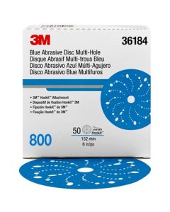3M Hookit Blue Abrasive Disc Multihole 36184 (4PK)