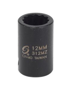SUN312MZ image(1) - Sunex 3/8 in. Drive 12-Point 12 mm Impact S