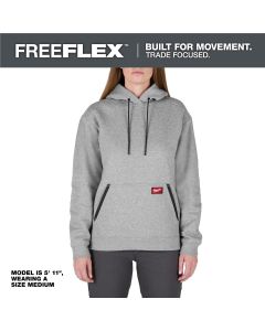 MLWF251G-XS image(1) - Milwaukee Tool Women's FREEFLEX Pullover Hoodie- Gray - SX
