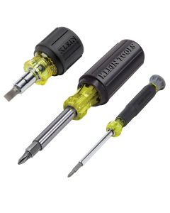 KLE32500SDKIT image(0) - Klein Tools Multi-Bit Screwdriver/Nut Driver Set, 3-Piece