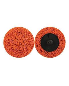 Norton Bear-Tex Blaze Rapid Strip 31053 Non-Woven Quick Change Grinding Disc, 3 in Dia, Orange