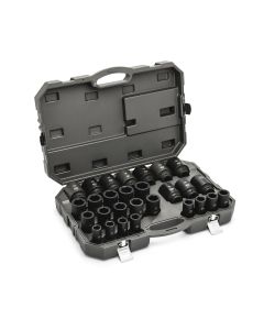 KDT84033 image(2) - GearWrench 28 Piece 3/4 Inch Drive 6 Point Metric Deep Impact Socket Set