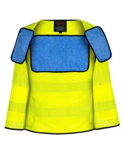 SRWV1026160U-M image(0) - Pioneer  Safety Vest with Cooling Panels - ANSI 107-2020 Class 3 Type P & R  - Color:  Hi-Vis Yellow  - Size: Medium