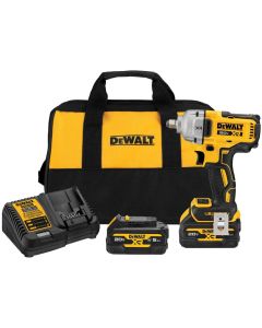 DWTDCF891GP2 image(1) - DeWalt 20V MAX XR 1/2 Inch Mid-Range Impact Wrench With Hog Ring Anvil And Oil-Resistant Batteries Kit