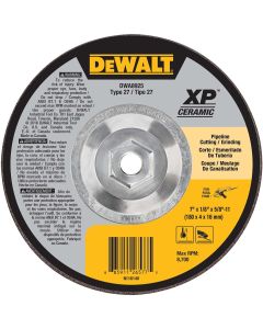 DWTDWA8925 image(0) - DEWALT Extended Performance Pipeline Grinding 7-Inch X 1/8-Inch X 5/8-Inch -11 Ceramic Abrasive