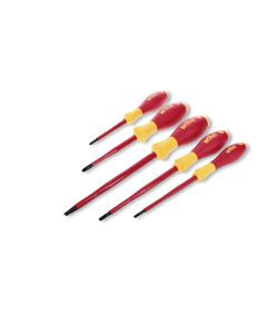 Wiha Tools 5 Piece Insulated SoftFinish Slotted/Phillips Screwdriver Set