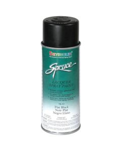 SEY98-30 image(0) - Seymour Spruce 98-30 Fast Drying Lacquer Spray Paint, 16 fl-oz Aerosol Can, Flat Black, 15 sq-ft Coverage