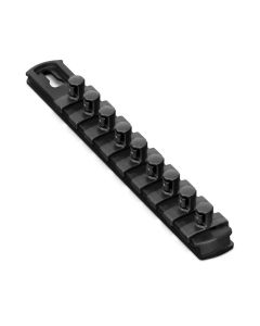 ERN8427 image(0) - Ernst Mfg. 8 Inch Socket Organizer and 9 Socket Clips - 3/8 Inch - Black