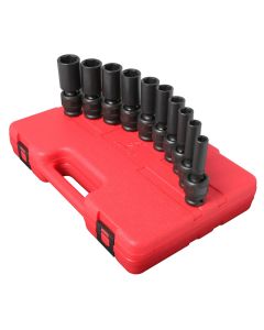 SUN2659 image(0) - SUNEX SOCKET SET IMPACT 1/2IN. DRIVE 10PC UNIV DEEP SAE