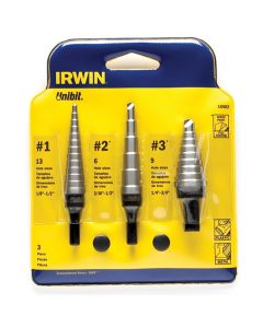 VGP10502 image(0) - Vise Grip 502 3PC HSS UNIBIT SET IN KIT BAG