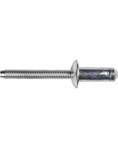 AUVECO 22066 Specialty Rivet, 1/4 in Dia x 0.268 to 0.346 in Grip Range, Steel Rivet/Steel Mandrel, Zinc