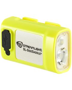 STL61631 image(1) - Streamlight SL-SideSaddle USB Hard Hat and Helmet Light - Includes Hard Hat and Helmet mount kit (baseplate, slot strap, universal Y-strap), USB-C cord and hat light mount - Yellow