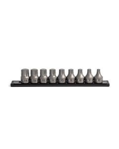 GETDDHBM9S image(2) - GripEdge Tools GripEdge 9-PC RPT 3/8'' Drive Low Profile Metric Hex Dual Action Driver Bit Set
