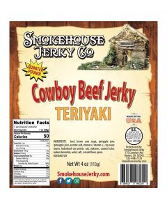 THS960150 image(0) - Tender Heifer Snack Co. Teriyaki Cowboy Cut Beef Jerky - 4 Ounce
