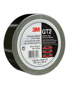 MMM98514 image(0) - 3M Co. 98514 GT2 Series Single Sided Premium Matte Cloth Tape, 50 m x 48 mm, Black