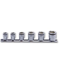 KKNRS2450MS-6 image(0) - Ko-ken USA 1/4 Sq. Dr. Short NUT GRIP Socket Set, 7-14mm - 6 pieces