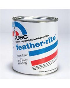 US Chemical FEATHER-RITE 21335 Lightweight Autobody Filler, 1 qt, Off-White, Liquid