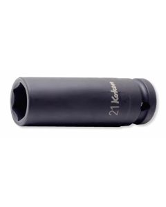 KKN14113J-21 image(0) - Ko-ken USA 14113J-21 1/2 Sq. Dr. Wheel Nut Socket 21mm 6 point Length 80mm