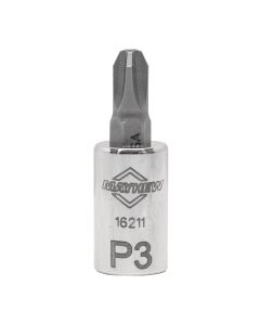 MAY16211 image(1) - Mayhew Mayhew No. 3 Phillips&reg; Short Insert Socket Bit, 1/4-Inch Drive