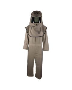 Oberon Suit Kit - Arc Flash - 40 Cal CAT&trade;  - Comes with Hood and Coveralls - Color: Khaki - Size: Small