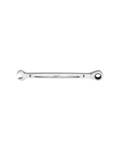 MLW45-96-9308 image(1) - Milwaukee Tool 8MM Metric Ratcheting Combination Wrench, 12-Point, Steel, Chrome