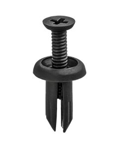AVC21103 image(0) - AUVECO 21103 Push/Screw-Type with Open End Front Bumper Fascia Retainer, 10 mm Dia Head, Nylon, Dark Gray