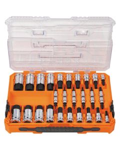 KLE65213TX image(0) - Klein Tools Knurled TORX&reg; Bit Socket Set, 13-Piece