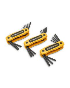 KDT83512 image(1) - GearWrench 25 Piece SAE/Metric/Torx Folding Hex Key Set