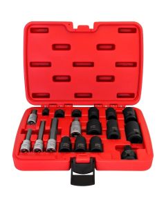 Milton Industries 18 Piece Foreign and Domestic Brake Caliper Socket Set