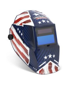 LEWK5617-2 image(0) - Lincoln Electric Auto-Darkening Welding Helmet with Variable Shade Lens No. 9-13 (1.73 x 3.82 in. Viewing Area), Patriot Welding Helmet