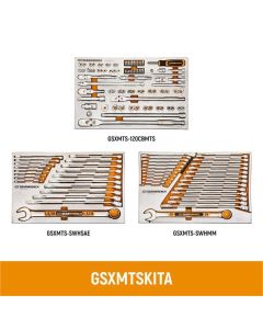 KDTGSXMTSKITA image(2) - GEARWRENCH 132 Piece 1/4", 3/8" and 1/2" Drive 120XP Mechanics Tool Sets in Premium Foam Trays