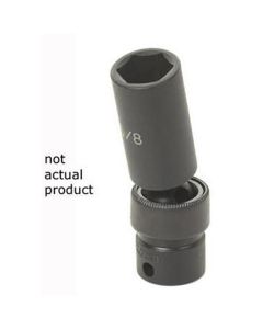 GRE1030UD image(0) - Grey Pneumatic 3/8" Drive x 15/16" Deep Universal Socket 6 Point - Black