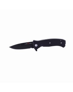 SUNAMK2204 image(2) - SUNEX AL Mar SERE 2020 G Assisted Open Liner Lock D2 3 Inch Matte Black Titanium Finish Plain Edge Talon Blade with G10 Handle Tactical Folding Knive - Black