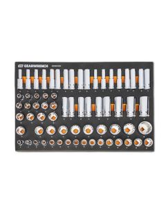 KDTGWMSSKT12MM image(1) - GearWrench 67 Piece 1/2" Drive Master Metric Socket Set in Foam Storage Tray