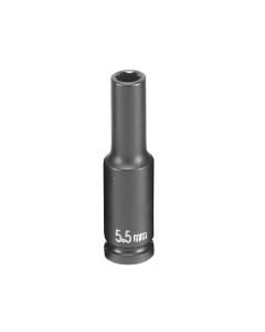 Grey Pneumatic 1/4" Surface Drive x 5.5mm Deep  Socket