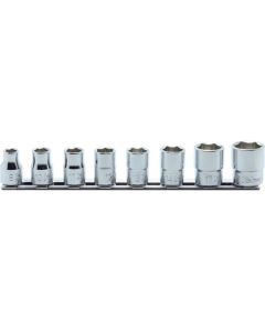 KKNRS3400M-8 image(0) - Ko-ken USA RS3400M/8 8 Piece 3/8 Sq. Dr. 6 point, Metric, Chrome, Socket Set