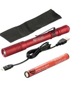 STL66137 image(0) - Streamlight Stylus Pro USB LED 350 Lumen Penlight with USB Charge Cord - Red