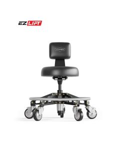 Vyper Industrial 400 lb Capacity Robust Steel Max Ez-Lift Shop Chair - Black/Black