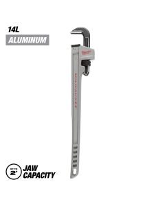 MLW48-22-7215 image(1) - Milwaukee Tool 14L Aluminum Pipe Wrench with POWERLENGTH Handle