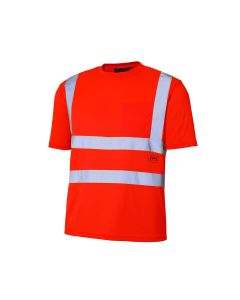 SRWV1054050U-L image(0) - Pioneer Birdseye Safety T-Shirt  - Color:  Hi-Viz Orange  - Size: L