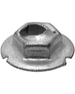 AUVECO AP2896 Hex Washer Thread Cutting Nut, 3/16 in Stud x 3/8 in Across Flats, Zinc