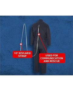 OBRBSA-OB59NB-ES-R2XL image(0) - Oberon Coveralls - Arc Flash & Inherently Flame Resistant - With Escape Strap - 12 Cal BSA&trade; - Color: Navy Blue - Size: 2XL