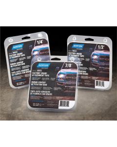 NOR98650 image(0) - Norton 98650 Factory Grade Attachment Tape, 5 yd x 1/4 in x 0.043 in, Polypropylene Backing, Black/Blue