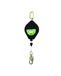 PeakWorks Self Retracting Lifeline Device - Galvanized Steel Cable, Snap Hook, 30 Ft - Leading Edge