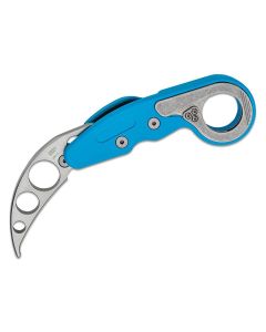 CRK4041T image(0) - CRKT (Columbia River Knife) Provoke 420J2 Stonewash Plain Blade Folding Knife with Kinematic Grivory Handle - Blue