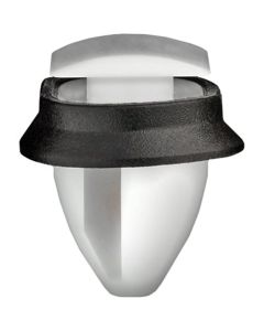 AVC22432 image(0) - AUVECO 22432 Body Side Moulding Clip with Sealer, (11 x 12 mm) Dia Top x (15 x 19 mm) Dia Bottom Head, Nylon, White