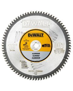DEWALT 10In 80T Alum Thin Plt Mtl Cut 5/8In Arb