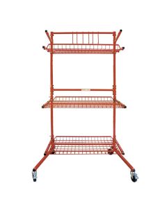 ITTSSPC-B image(0) - Innovative Tools & Tech SSPC-B Parts Cart B Mobile Storage Rack, 41 to 51 in L x 31 in W x 73 in H, Powder-Coat